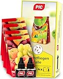 PIC Fruchtfliegenfalle für Küche - Obstfliegenfalle mit 2...