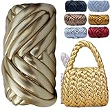 Häkelband für Handtaschen, 250 g, 500 g, grobes Metallic-Baumwollgarn,...