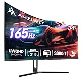 Amzfast 34 Zoll Curved Gaming Monitor - 165Hz(DP), 21:9 UltraWide...
