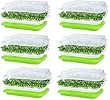 KAHEIGN 6Pcs Keimschalen für Sprossen, Seed Sprouter Tray 32cm x 26cm...