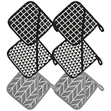 6 Stück Hitzebeständige Topflappen,17x17 cm Waschbar und...