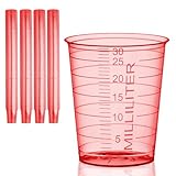 HaseMed Medizinbecher 30ml, graduiert, Kunststoffbecher für Medizin,...