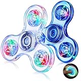 Gigilli Fidget Spinner 2 Pack, LED Light Kristalle Fidget Spinner Spielzeug...