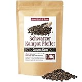 Kampot Pfeffer schwarz 100g, feinster schwarzer Kampot Pfeffer aus...