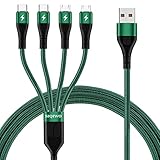 SIQIWO Multi USB Kabel [1.2M/3A], 4 in 1 Nylon Mehrfach Universal Ladekabel...