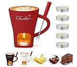FARYODI Schokofondue Tasse Set mit Gabeln, 135ml Keramik Schoko-Fondue Cup...