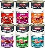 GranCarno Hunde Nassfutter Herzhafte Variation (6 x 400 g), Hundefutter...