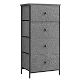 SONGMICS Kommode für Schlafzimmer, Stoffkommode mit 4 Schubladen,...