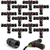 12 Stück Kabelverbinder Wasserdicht IP68, T-Form Verteilerdose Klemmdose...