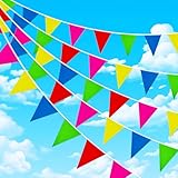 100 m, 200 Stück Wimpelkette, Partydekoration, Wiederverwendbare,...