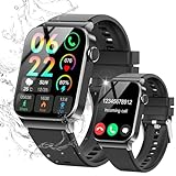 VKROBAG Smartwatch Damen Herren mit Telefonfunktion, 1.85' Zoll Touchscreen...