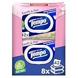 Tempo Feuchte Toilettentücher 'Sanft & Pur' - Megapack - 16 Packungen mit...