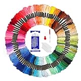 Magrimaxio Stickgarn Set 100 Farben, Embroidery Thread 8m Sticktwist...