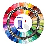 Magrimaxio Stickgarn Set 100 Farben, Embroidery Thread 8m Sticktwist...