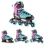Nils Extreme 4-In-1 Inliner Eishockey Devin, Farbe:Schwarz-Violett,...
