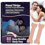 80 Stück Nasenstreifen Gegen Schnarchen, Nose Strips für Besseren Schlaf...