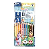 STAEDTLER Noris Club jumbo 128 NC10 Buntstifte, Set mit 10 brillanten...