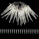 LED Eiszapfen Lichterkette Weihnachten Lichtervorhang Weihnachtsbeleuchtung...