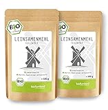 Leinsamenmehl BIO 1 kg (2x 500 g) I Leinmehl - teilentölt I...