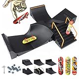 KETIEE Mini Finger Skateboard Ramp,Skate Park Deck Truck Board Ramp...