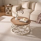 Runder Couchtisch mit erhöhtem Rand & französischem Design...