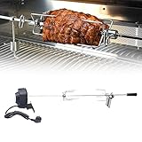 Edelstahl Grillspieß Set, 4W Drehspieß Spirit, 360° Drehbarer Winkel...