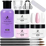 MAGIC ARMOR Acryl Nägel Kit, 3 pcs Acryl Pulver mit Acryl Liquid für...