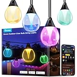 Govee Lichterkette Außen, 15M Dimmbare RGBWIC LED Lichterkette mit 16...