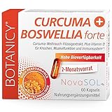 BOTANICY Curcuma + Boswellia forte - Kurkuma Weihrauch Kapseln mit...