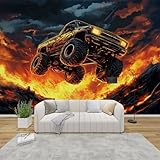 PaxGloz Fototapete Offroad Auto Tapete Monster Truck Tapeten Vliestapete...
