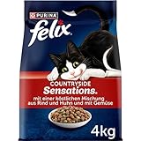 FELIX Countryside Sensations Katzenfutter trocken, mit Rind und Huhn, 1er...