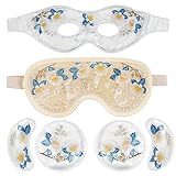 Gel Augenmaske Kühlend 4 Set Kühlmaske Gesicht und Kühlende Augenpads...
