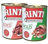 Rinti Kennerfleisch Multipack Rind & Wild 24 x 800 g