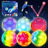 Ycaaeo 6 Stück Jump Ball Leuchtend mit Geschenkbox Flummiball High...