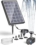 Biling Solar Springbrunnen für Außen mit Glas Panel, 3.5W Solar...