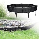 GARDENIX Stein Rasenkante Kunststoff - Beetumrandung Steinoptik, 3.9m...