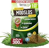 TerraUno Rasendünger Frühjahr Mooslos Glücklich, Moosfrei in 3 Tagen, 10...