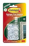 Command 17017clr-aw Außenlicht-Clips, transparent, 16 Clips und 20...