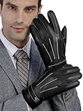 GSG Lederhandschuhe für Herren, Schaffell, klassische Fahrhandschuhe,...