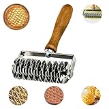 Gitterroller Teig Edelstahl, Lattice Pastry Cutter Roller Gitter Teigroller...