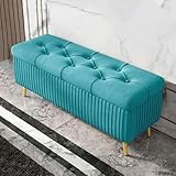 Ottomane Fußstütze Hocker mit gepolstertem Sitz, moderne Polsterbank mit...