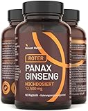 Ginseng Kapseln - Roter Panax Ginseng Extrakt 12.500 mg pro Tagesdosis -...