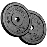 Train Hard® Hantelscheiben Paar Set, 2x1.25/2x2.5/2x5/2x10/2x15kg,30/31mm...