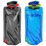 VIEVRE 2 Stück Faltbare Trinkflasche, Wiederverwendbare Trinkflasche...