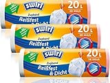 Swirl Reißfest & Dicht Zugband Müllbeutel, Multipack 3x 20l/20Beutel