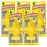 Wunderbaum 5X Vanillaroma Orginal Lufterfrischer Duftbaum Fahrzeugduft 1...