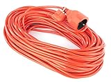 SEVICO Verlängerungskabel 20 m Stromkabel Kabel Orange Stecker Garten...
