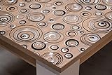 Tischfolie mit Kreise-Muster Bedruckt - Maß nach Wunsch - Transparent Klar...