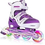 JIFAR Inliner Für Kinder Verstellbare Inline Skates mit Beleuchteten...