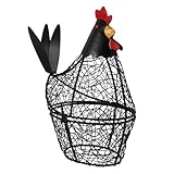 Milisten Eisen Eierkorb Hühnerform Dekorativer Eierhalter Küchenkorb...